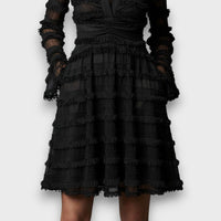 Tallulah – Midi Dress with Sheer Fringe