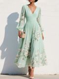 Orla - Light Green Chiffon Midi Dress