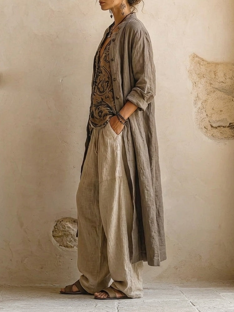 Rosalie - Three-Piece Linen Blend Set
