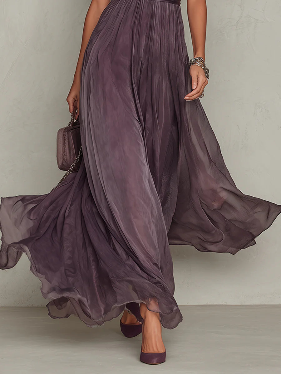 Effy – Violet Chiffon Maxi Dress