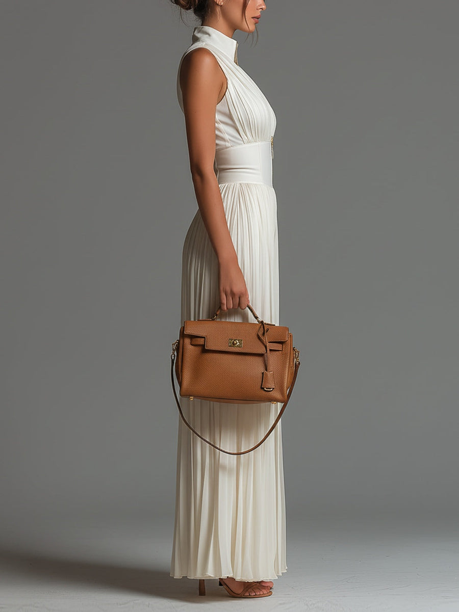 Estelle - White Chiffon Wide-Leg Jumpsuit
