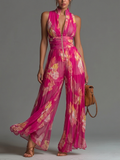 Catriona - Floral Chiffon Wide-Leg Jumpsuit