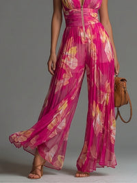 Catriona - Floral Chiffon Wide-Leg Jumpsuit