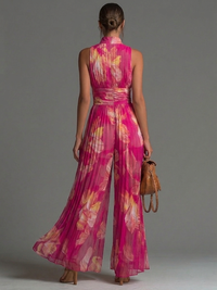 Catriona - Floral Chiffon Wide-Leg Jumpsuit