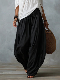 Edith - White Off-the-shoulder Top And Loose-fitting Lantern Pants Set