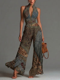 Gina - Bohemian Wide-leg Chiffon Jumpsuit