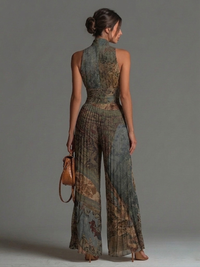 Gina - Bohemian Wide-leg Chiffon Jumpsuit