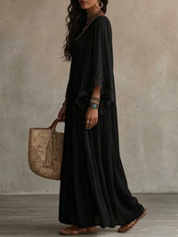 Ariana – Boho Maxi Dress with Batwing Sleeves