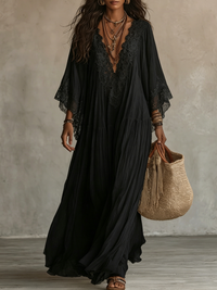 Ariana – Boho Maxi Dress with Batwing Sleeves