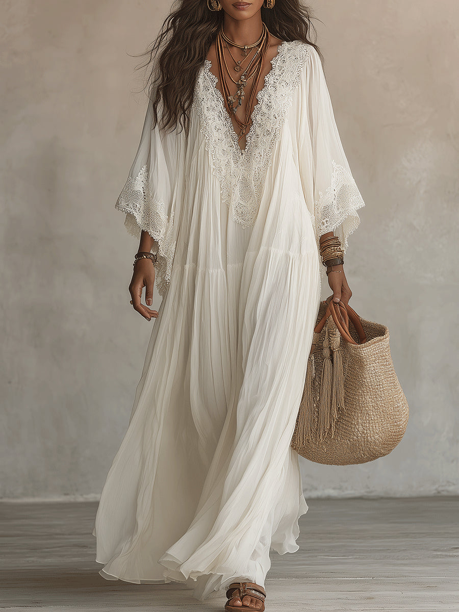 Darcie - Flowing V-Neck Maxi Dress