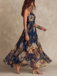 Hollie - Floral Maxi Dress with Straps
