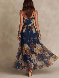 Hollie - Floral Maxi Dress with Straps