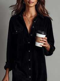 Elowen - Loose Corduroy Midi Dress