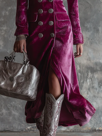 Cosima – Velvet Blazer Maxi Dress
