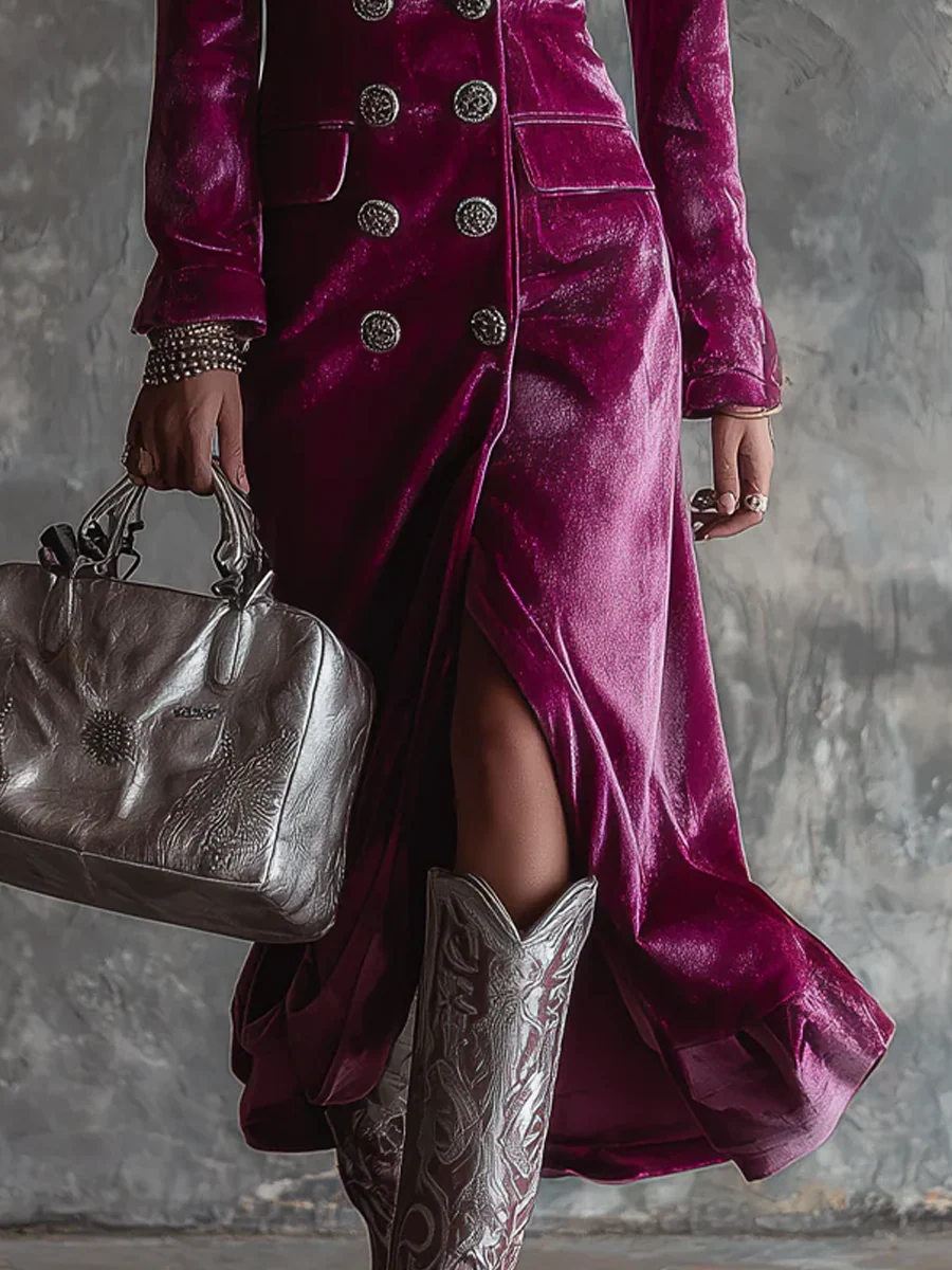 Cosima – Velvet Blazer Maxi Dress