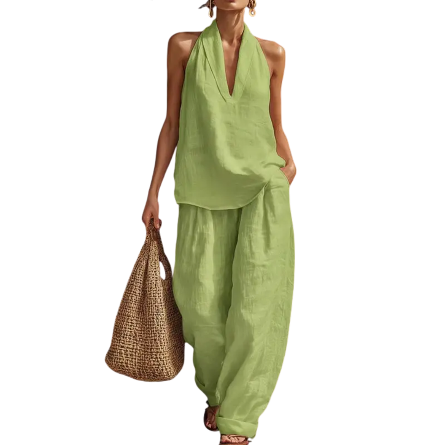 Ismerie – Breezy Halter Wide-Leg Two Piece Set