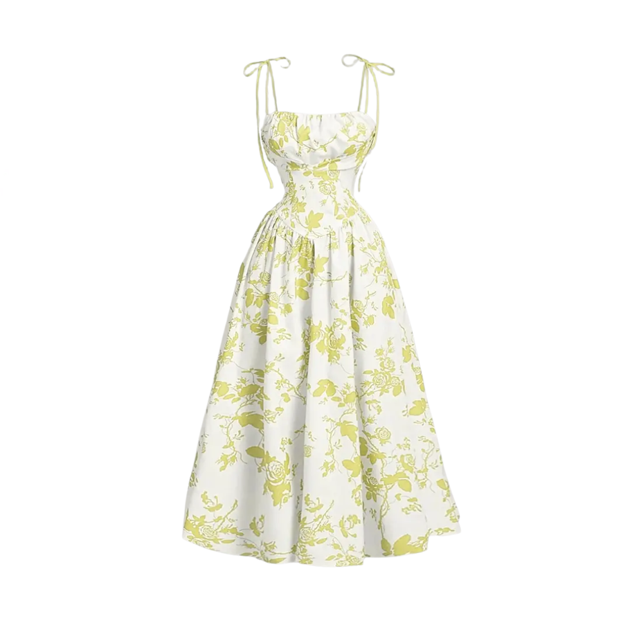 Macey - Floral Tie-Shoulder Summer Dress