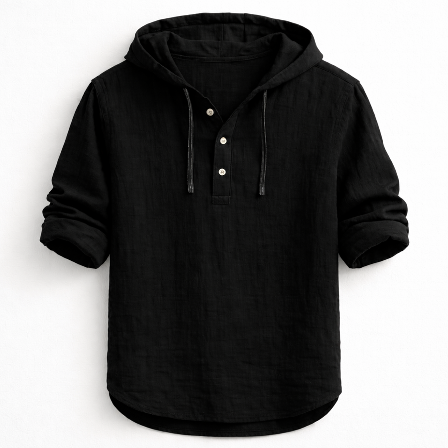 Hamish - Dante Linen Hooded Shirt