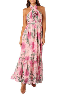 Lennon Floral Halter Gown