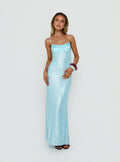 Every Lifetime Sequin Maxi Dress Baby Blue