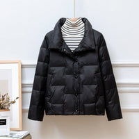 Valery Cropped High-Collar Quilted Jacket