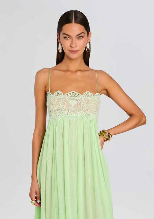 Gypsy Chiffon Dress Pistachio