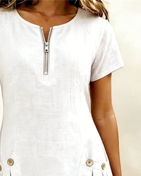 Hallie – Lightweight Linen Cotton A-Line Dress