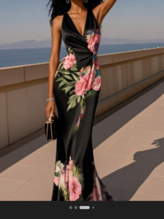 Fehaute Dress Fehaute Dress Color: Black Pink Size: 10