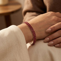 Silver Ruby Tennis Bracelet