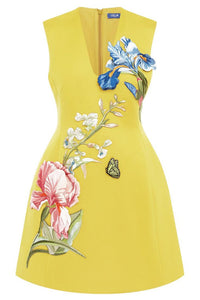 Briana Dress Mustard Leo Lin