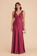 Grey Veronica Berry Matte Satin Dress