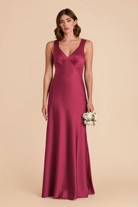 Grey Veronica Berry Matte Satin Dress