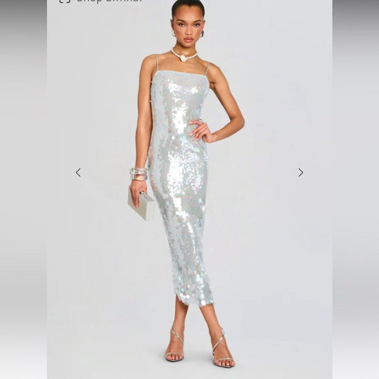 Retrofete Dress Retrofete Alana Sequin Dress Color: Blue Size: S