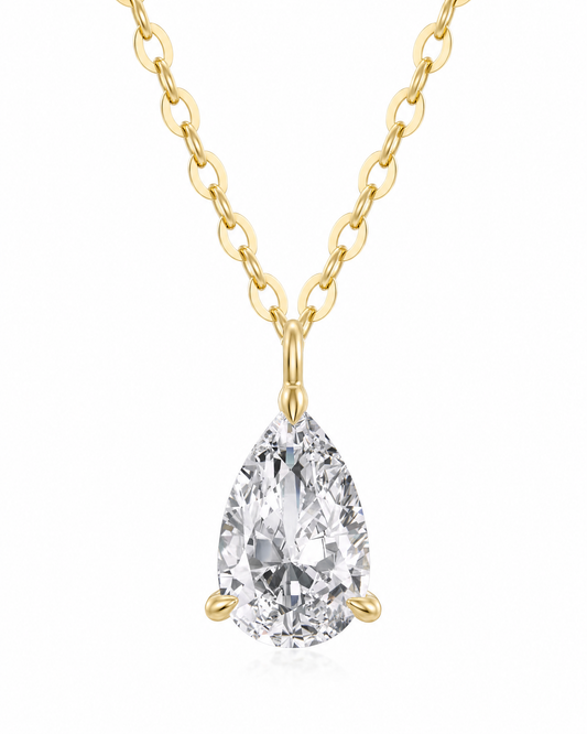 2ct Drop-Shaped Diamond Necklace