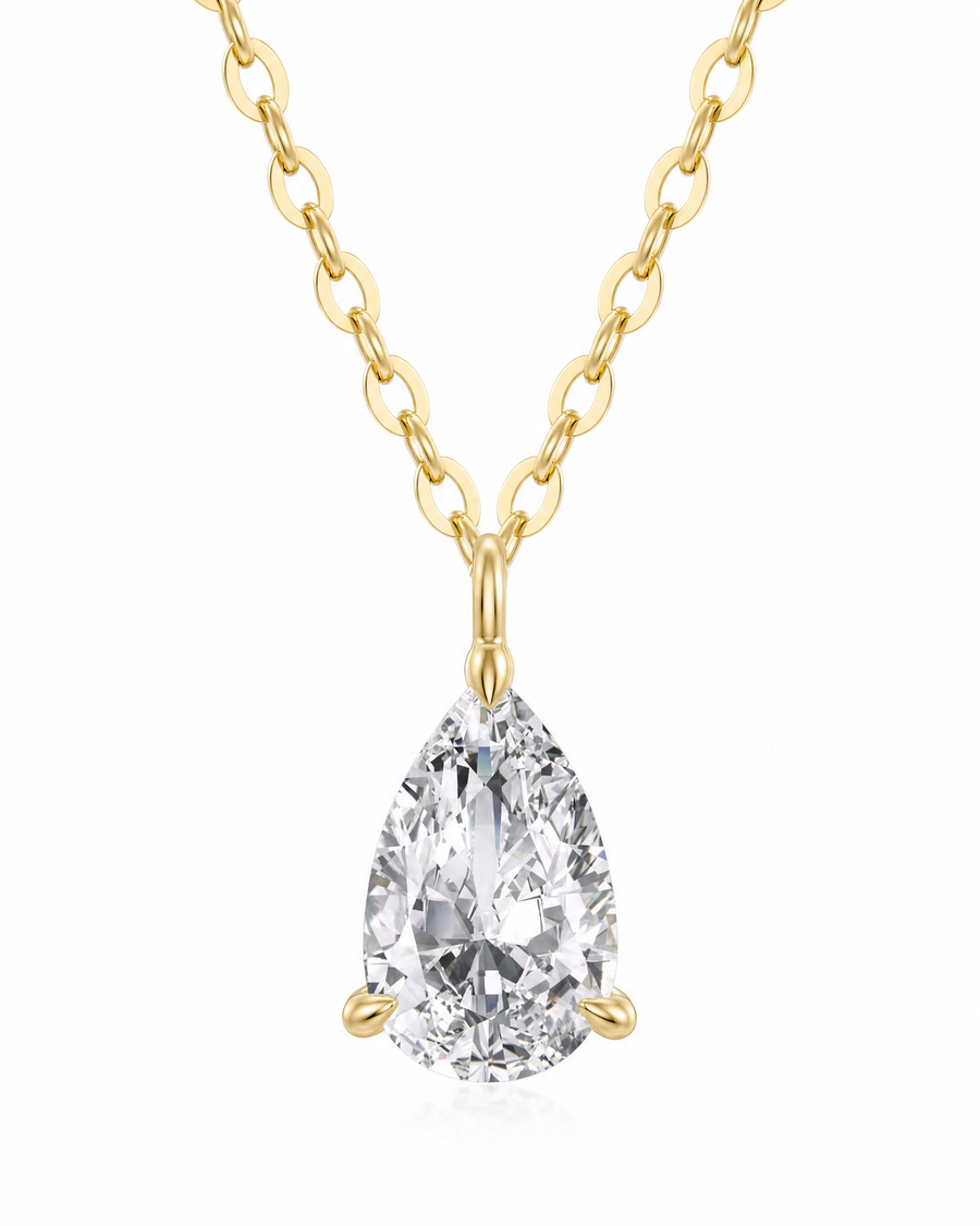 2ct Drop-Shaped Diamond Necklace
