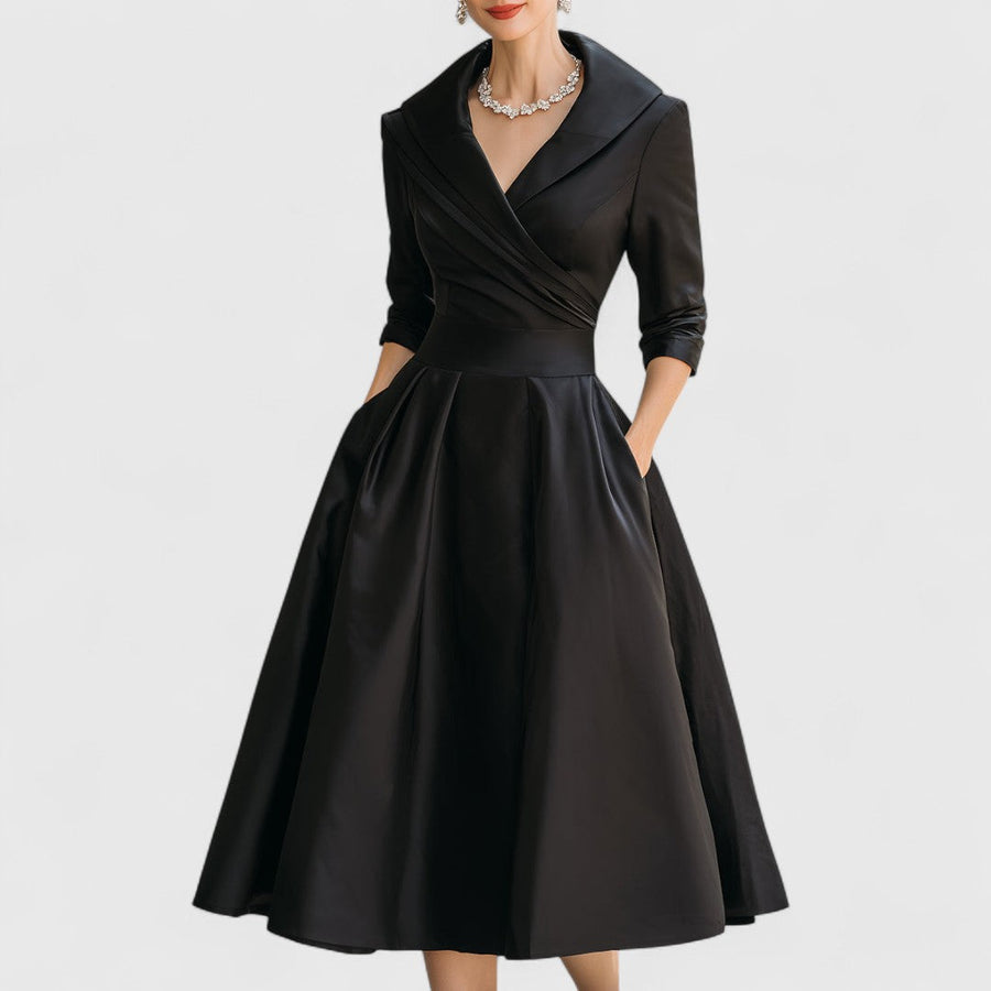 Marley Quinn | Elegant Midi Dress Black