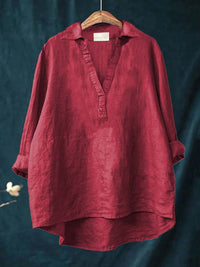 Galatea - Elegant Linen Summer Blouse