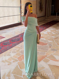 Sexy Sheath Mermaid Long Evening Prom Dress, Off Shoulder Prom Dress