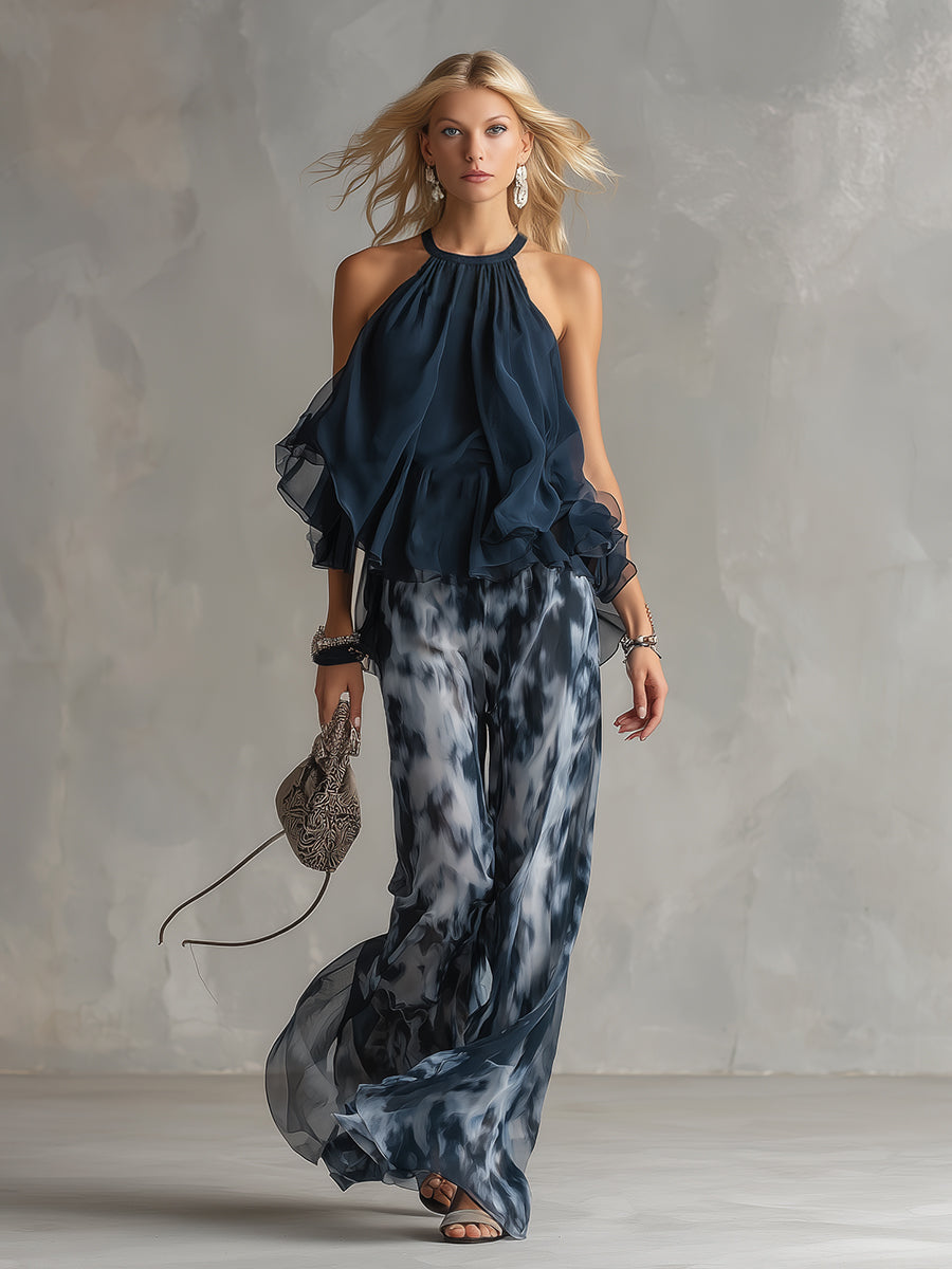 Vianne - Elegant Chiffon Co-ord Set