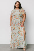 Luciana Maxi Dress Sage Multi Floral Chiffon