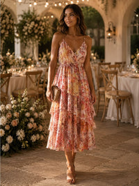 Lc Lauren Conrad Dress Lc Lauren Conrad Strappy Tiered Midi Dress