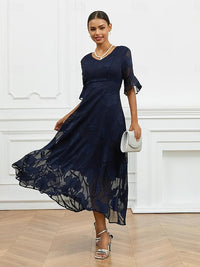 Mujer Vestido Maxi Vestido Semiformal Vestido De Una Linea Elegante