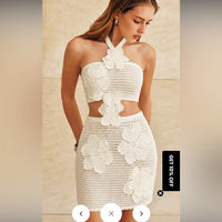 Commense Dress Crochet Dress Color: White Size: M