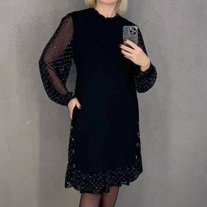 Freya – Crystal-Embellished Crew Neck Dress