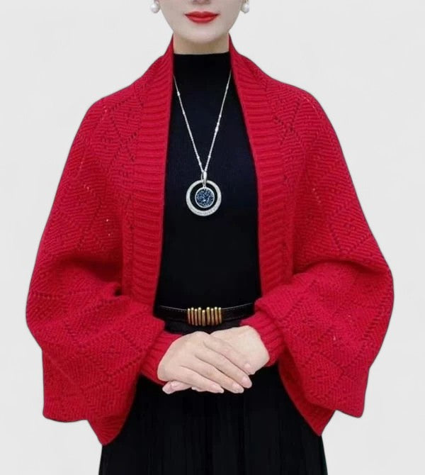 Elyzianne | Elegant Cardigan Red