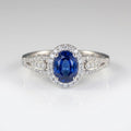 SAPPHIRE HALO VINTAGE RING