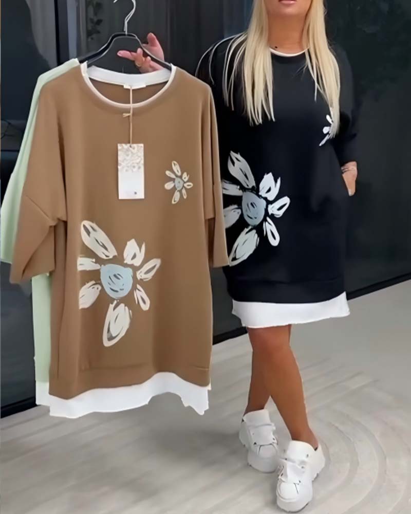 Celandine - Casual Cotton Knee-Length Dress