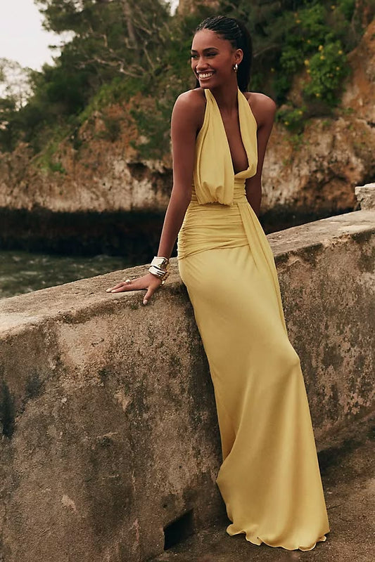 BEC + BRIDGE Cassis Drape Maxi Dress