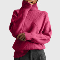 Angela - Turtleneck Sweater Rose