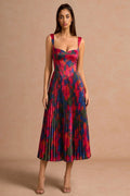 Hagar Orange Multi Midi Dress